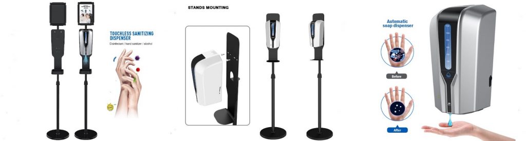 Máy sát khuẩn tay tự động có thể được lắp đặt một cách linh hoạt theo nhiều kiểu